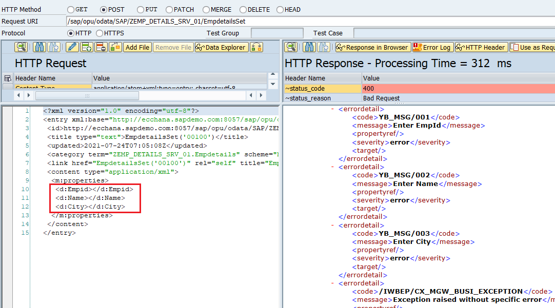 SAP ABAP Central Error Handling In Odata