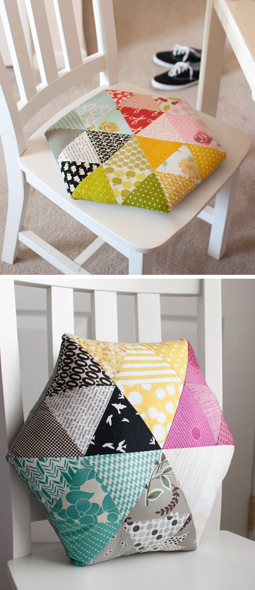 Quilt Today Triangle Hexagon Pillow Quilt Tutorial