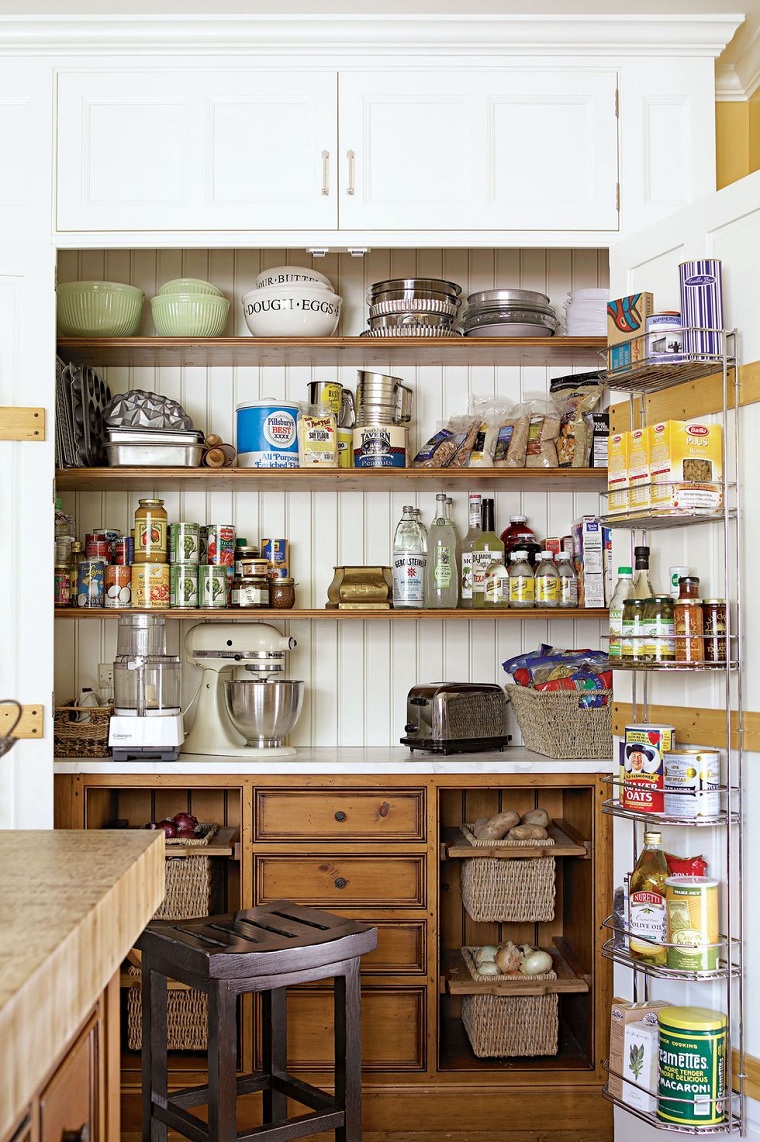 Diseño de cocinas - 38 ideas de estanterías de cocina