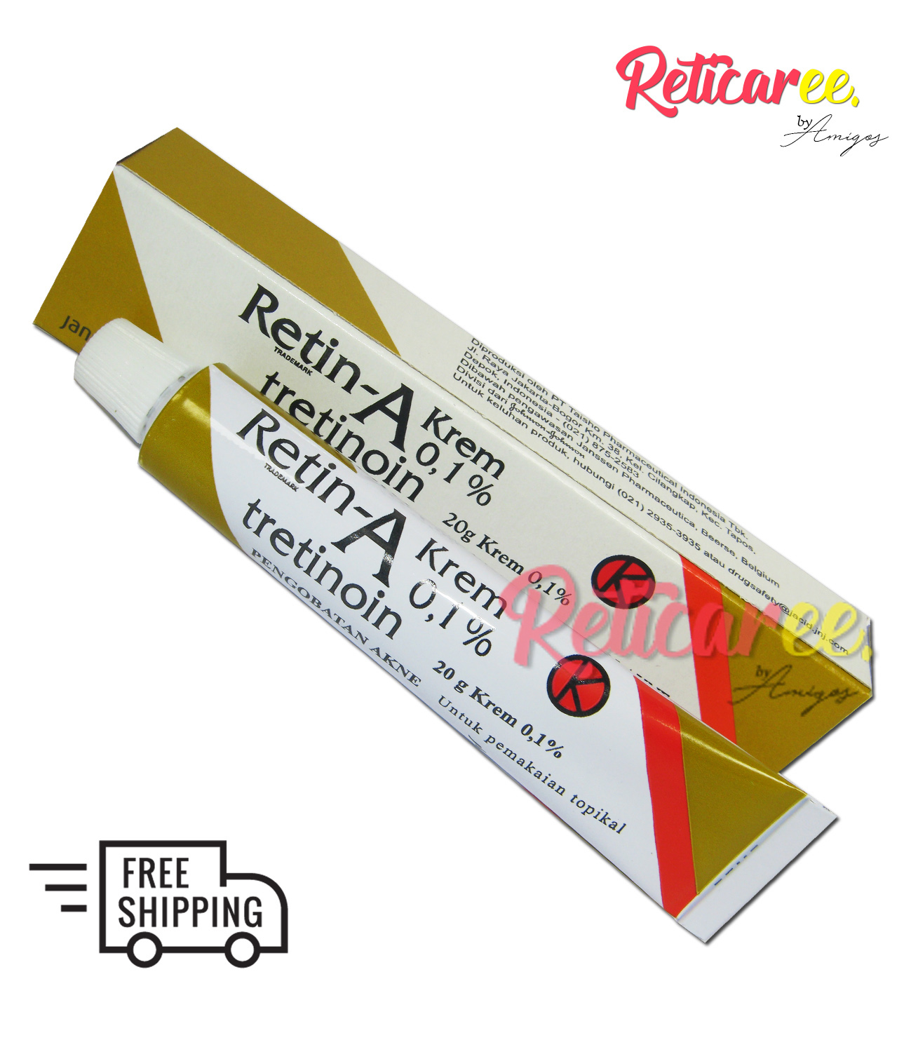 RetinA 0.1 Tretinoin Cream Janssen Reticaree