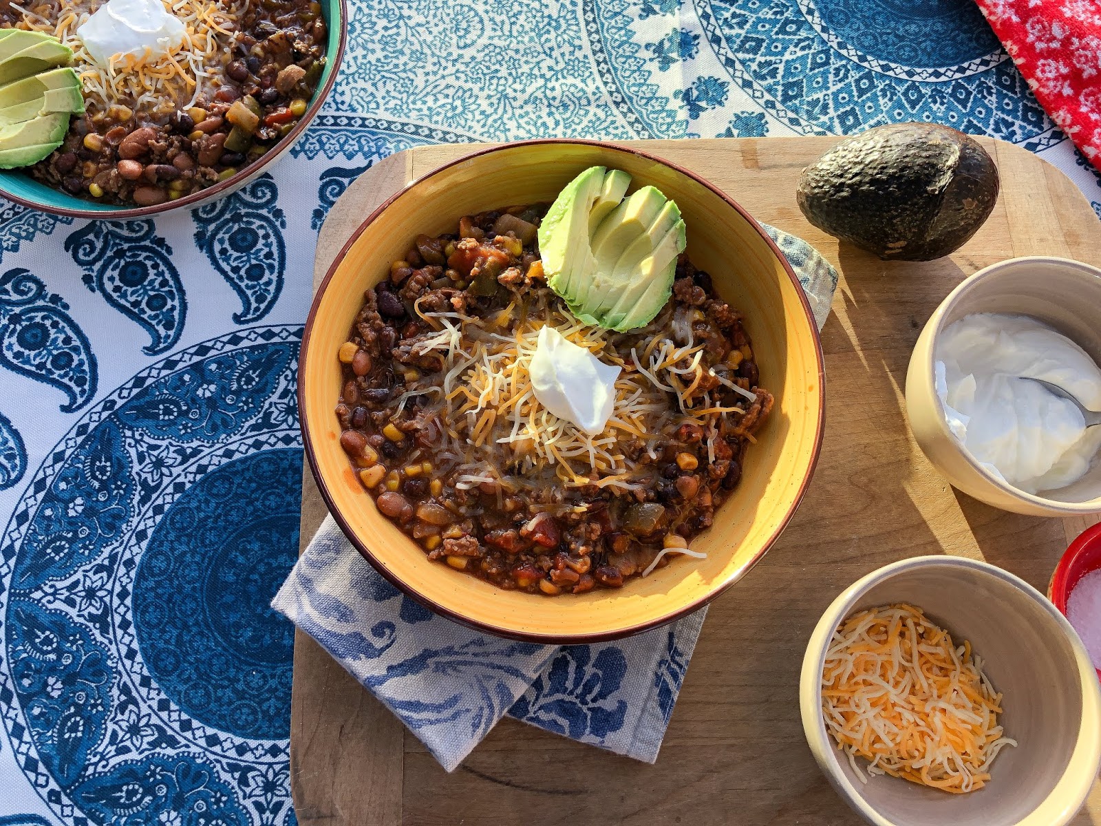 Cast Iron Chili + Cheddar Drop Biscuits RV FOODIES