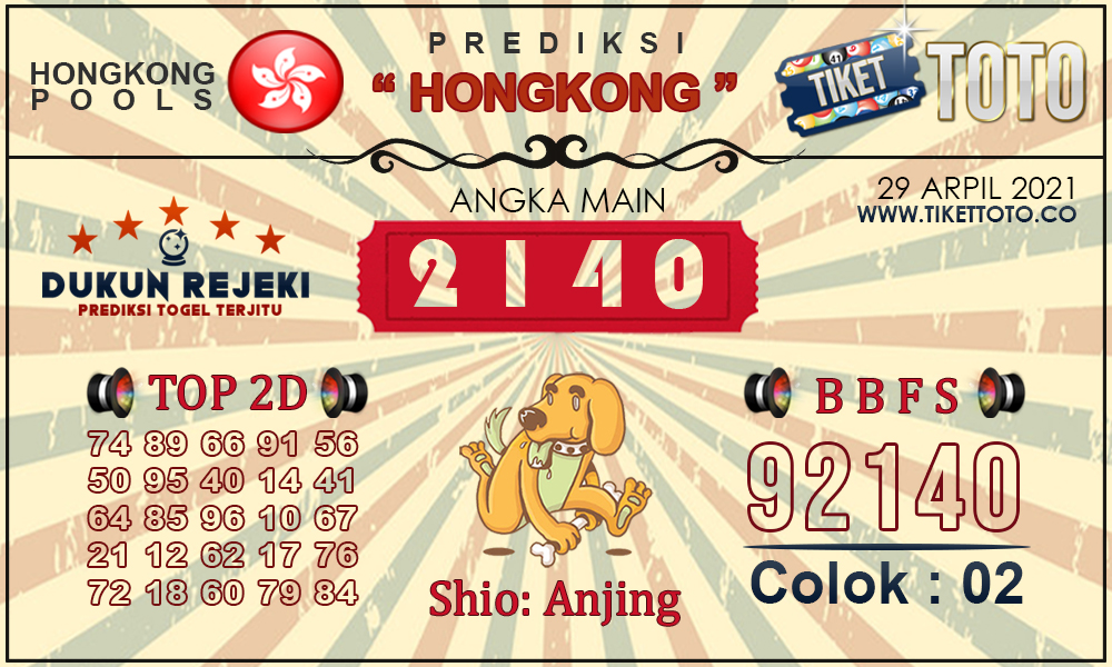 Prediksi Togel HONGKONG TIKETTOTO 29 APRIL 2021