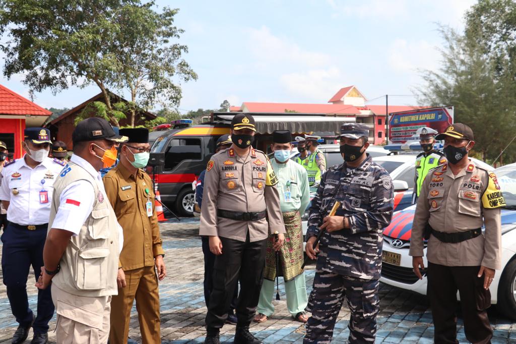 Gelar Apel Kesiapsiagaan Hadapi Bencana Hidrometeorologi Bersama Instansi Terkait dan Ormas, Ini Yang Disampaikan Kapolres Lingga