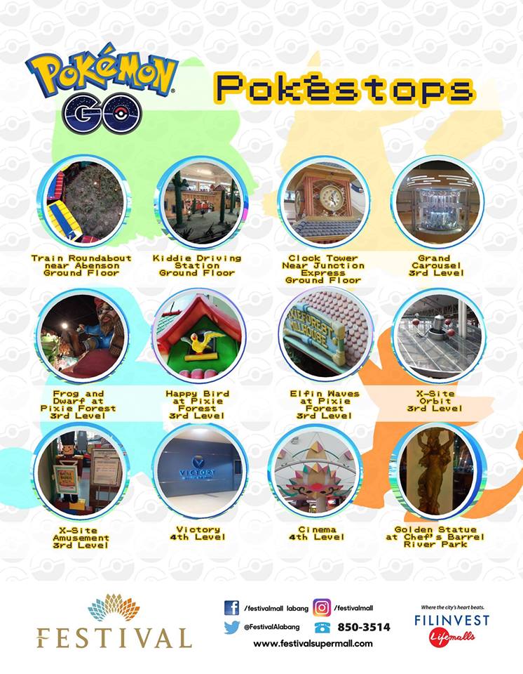 Manila Shopper List of PokeStops in Major Malls & Theme Parks