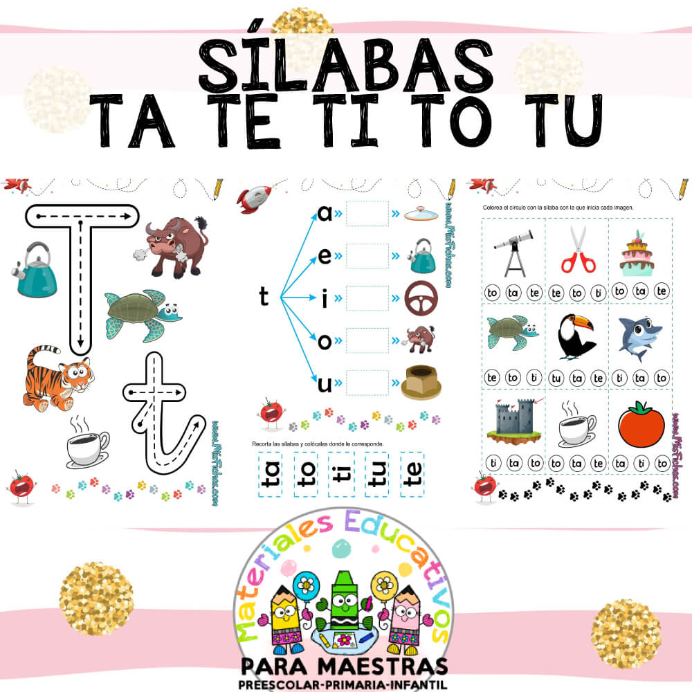 Fichas para Sílabas Ta Te Ti To Tu | Materiales Educativos para Maestras