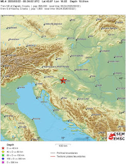 Cutremur moderat cu magnitudinea de 5,4 grade in Croatia