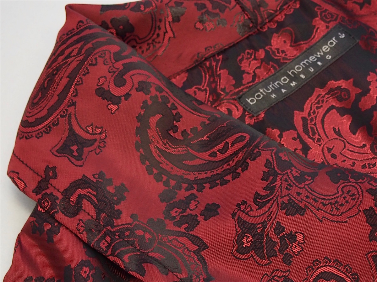 Men's Paisley Silk Dressing Gown in Red, Gold and Black
