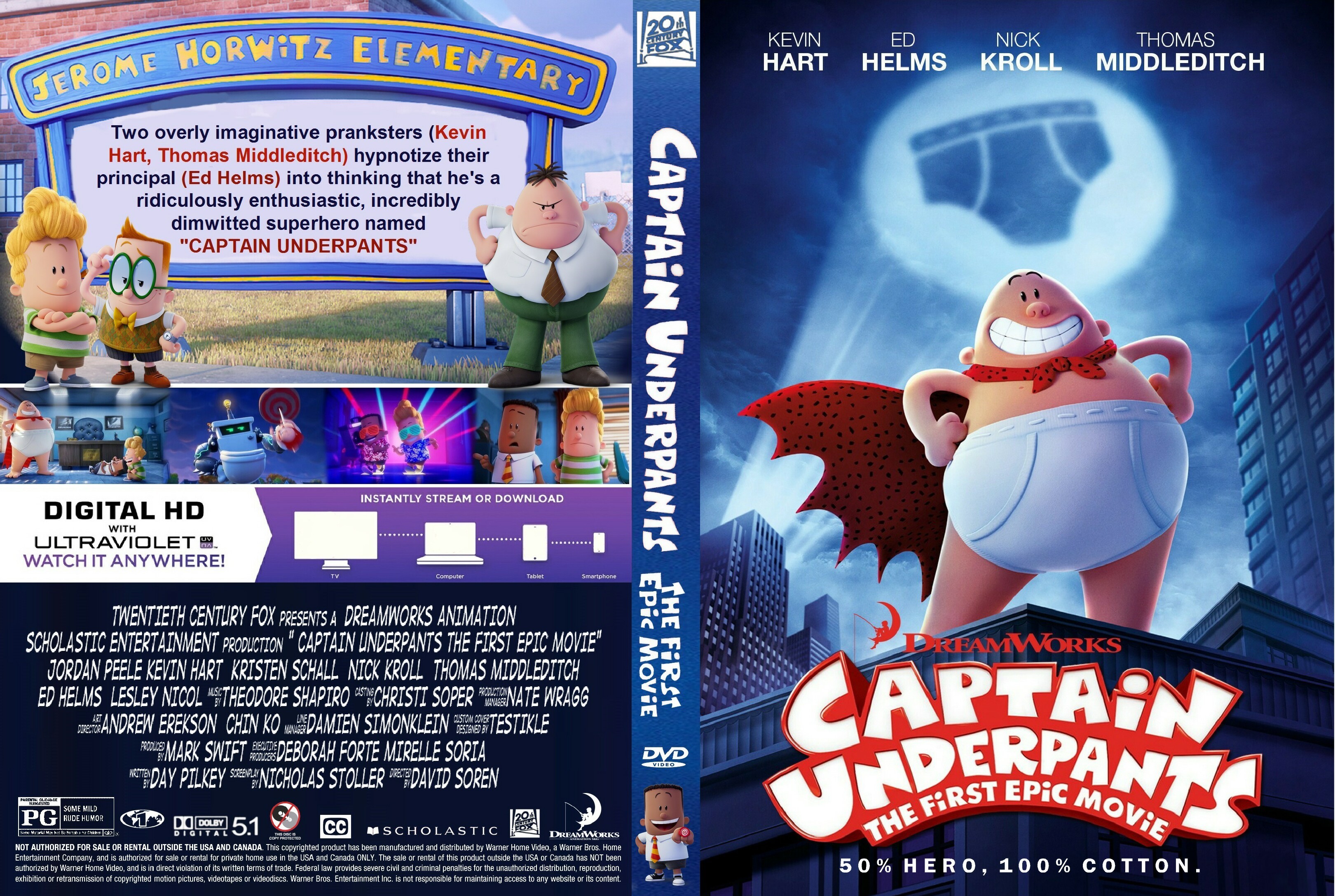 Captain Underpants The First Epic Movie DVD Cover Cover