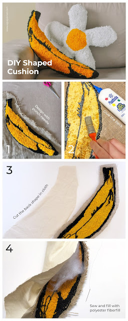 DIY Shaped Cushion with Punch Needle / Almohadón con Punch Needle