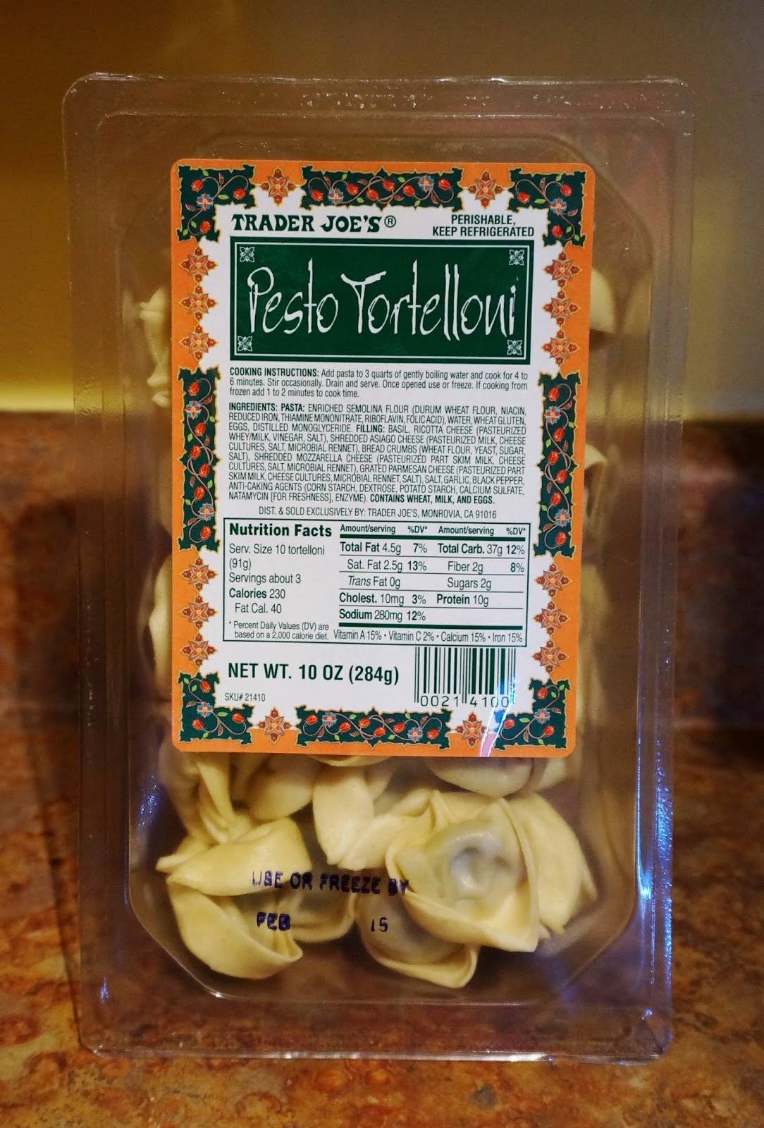Exploring Trader Joe's Trader Joe's Pesto Tortelloni