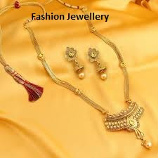 Golden Pearl Jewellery Bridal Pendent Set.