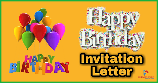 Letter to a friend inviting him to a Birthday Party