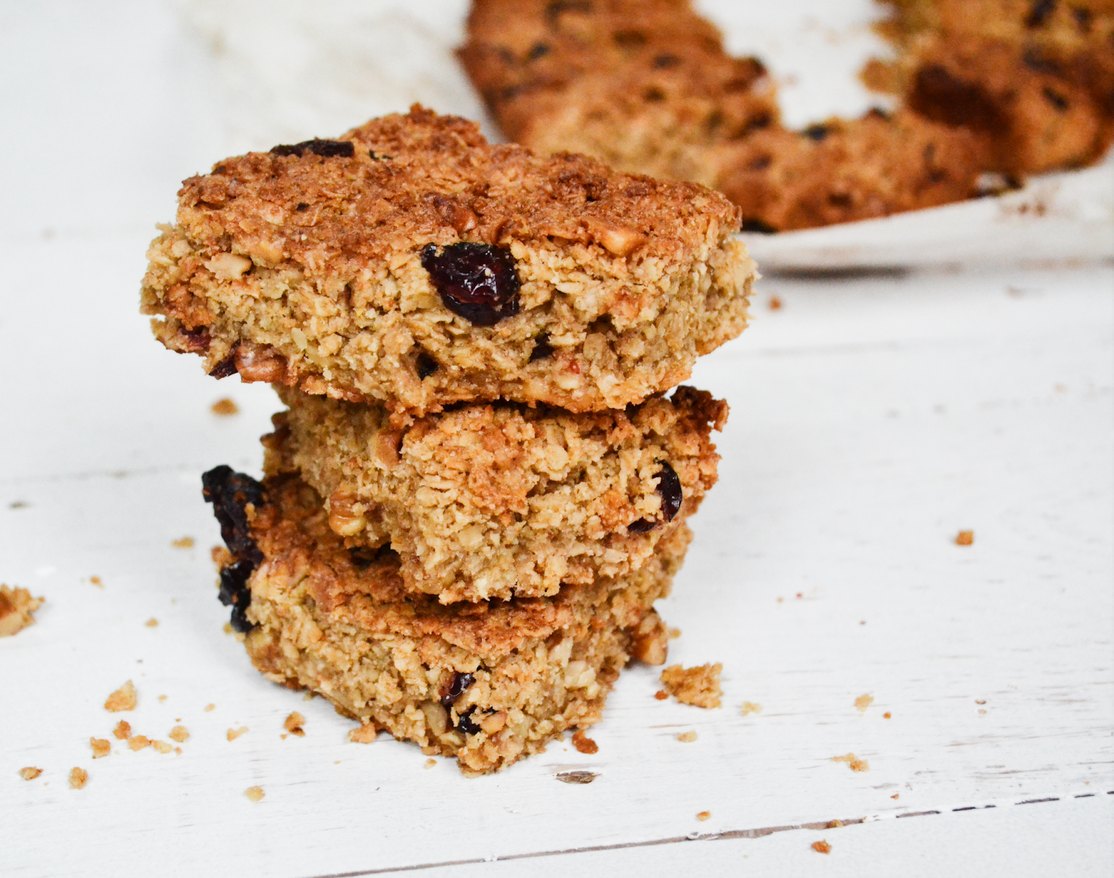 Cranberry And Walnut Flapjack Vegan Shannon Michelle