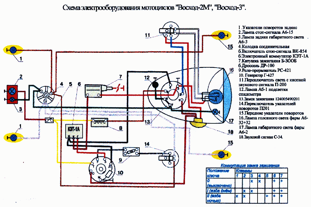 Схема проводки восход 3 м 0 1