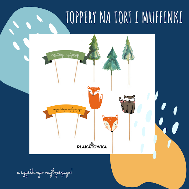 ozdoby na muffinki i toppery na tort do darmowego pobrania
