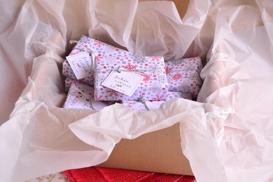 regalos navidad caja con jabones naturales