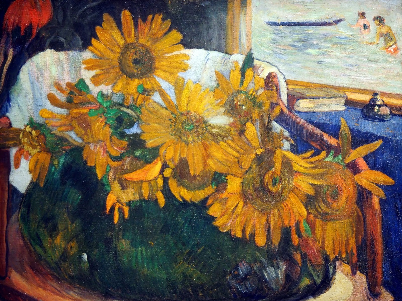 поль гоген «ван гог и подсолнухи». гоген подсолнухи. поль гоген подсолнечники. поль гоген подсолнухи в кресле. натюрморт с подсолнухами поль гоген.
