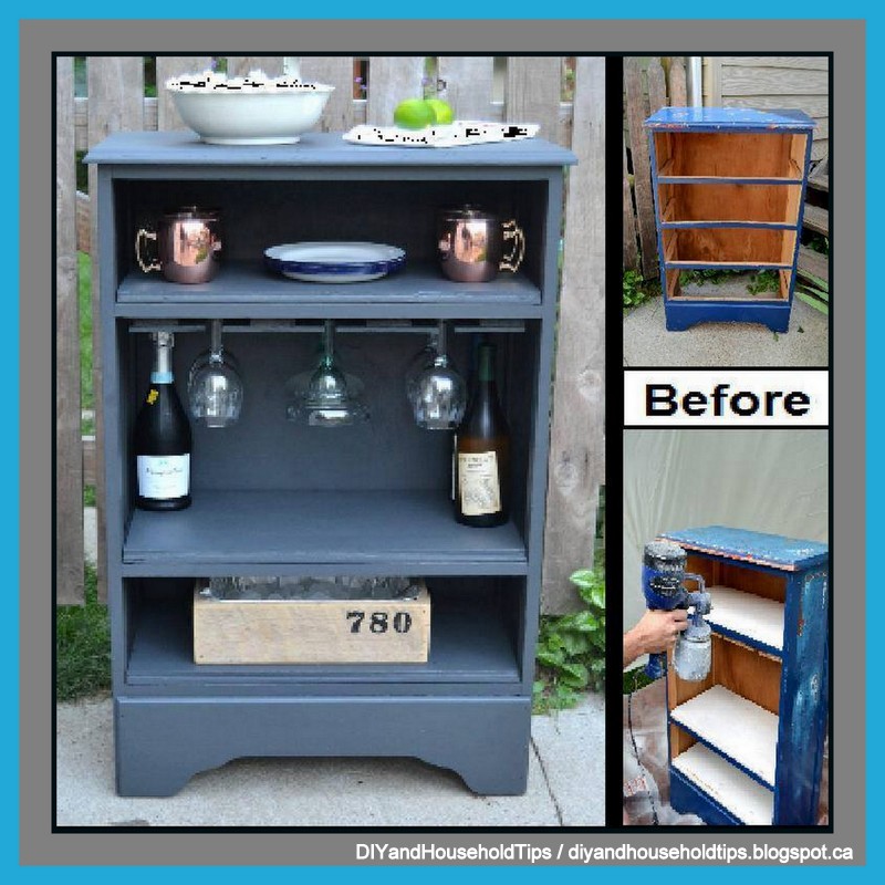 DIY And Household Tips Turn An Old Dresser Into A Bar