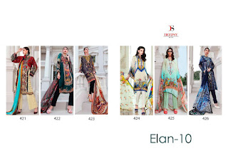 Deepsy Elan 10 Satina Silk Pakistani Suits Collection in Wholesale Rate 