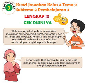 Kunci Jawaban Kelas 4 Tema 9 Subtema 2 Pembelajaran 3 www.simplenews.me