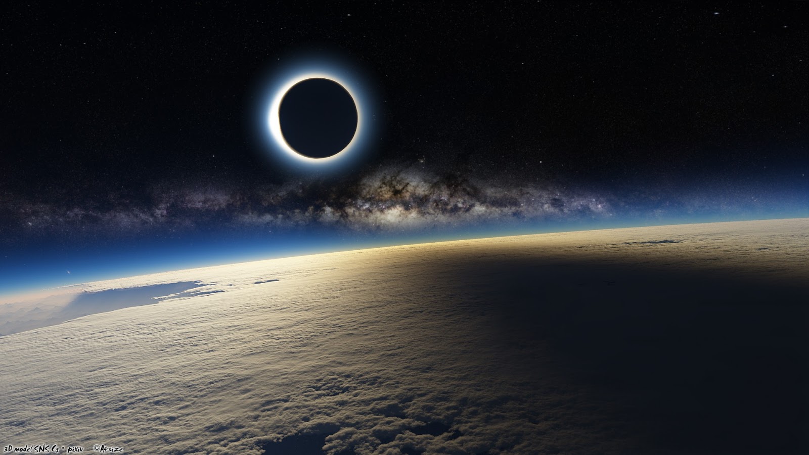 Solar Eclipse 1920 x 1080