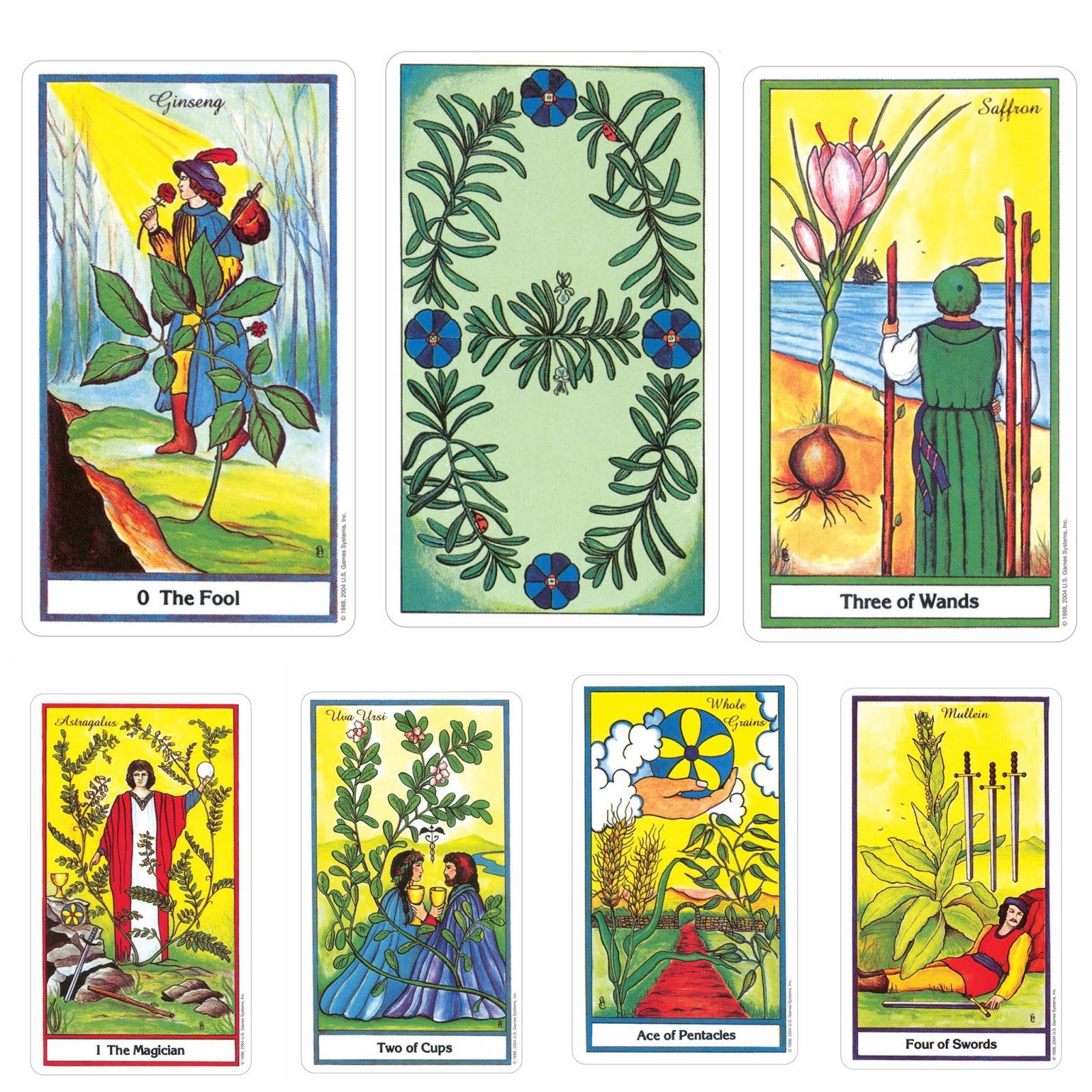 The Herbal Tarot Deck Cards Divination Spellcraft Meditation Herb Magic