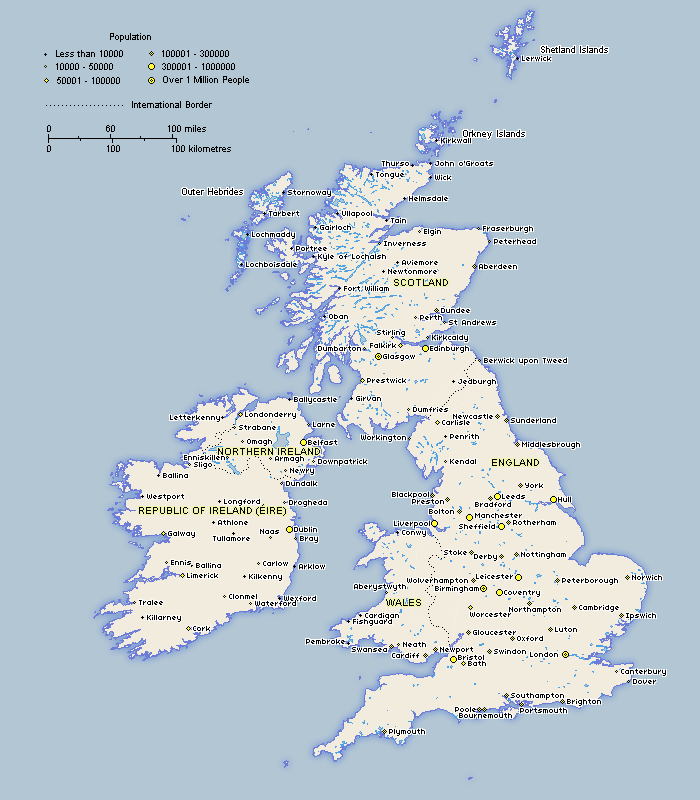 Uk And Ireland Map 