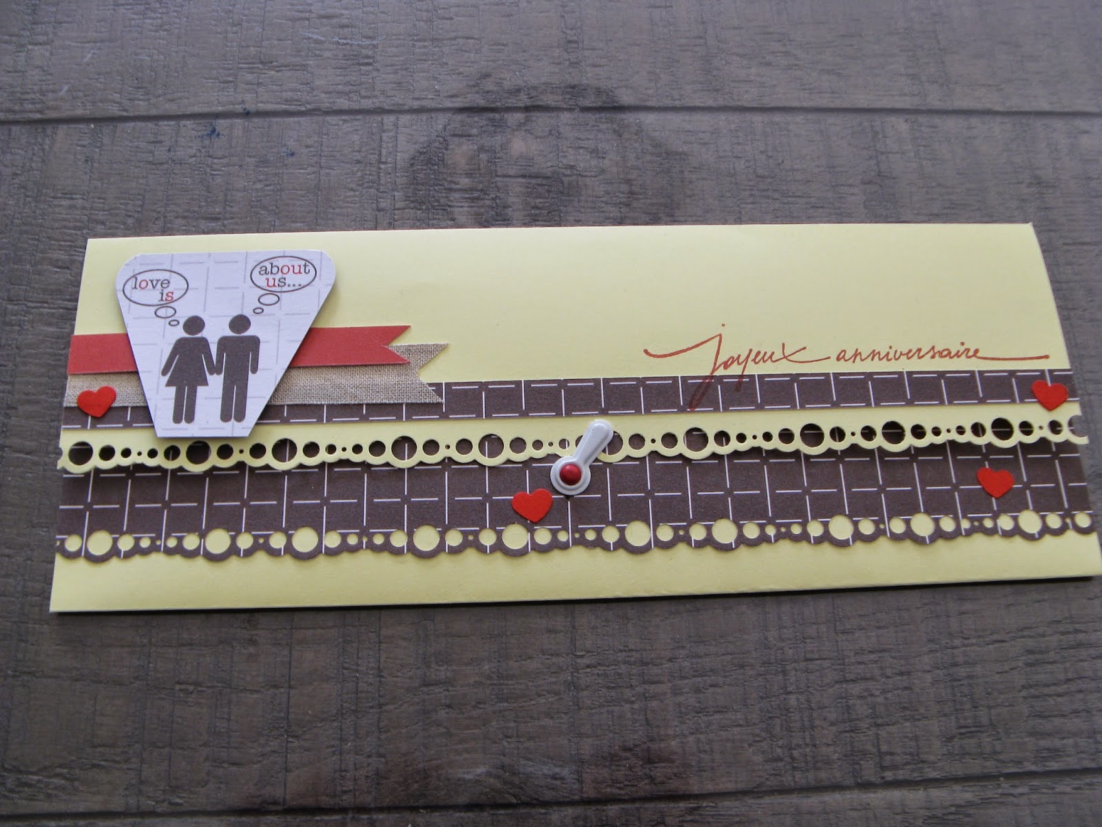 Scrap-terie: Carte "porte billet"