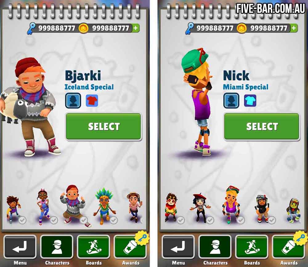 Download Cheat Subway Surfers Mod Apk Paling Baru Five Bar