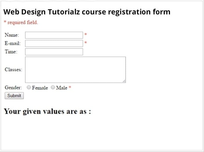 Form Validation in PHP DesignTutorialz