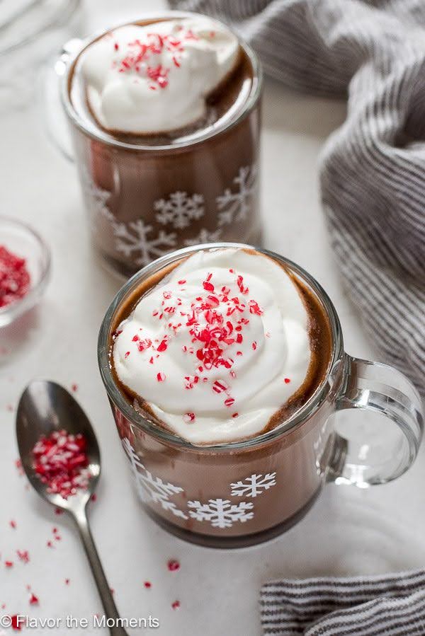 Slow Cooker Peppermint Hot Chocolate | Flavor the Moments