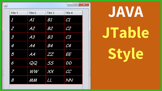 Java JTable Style