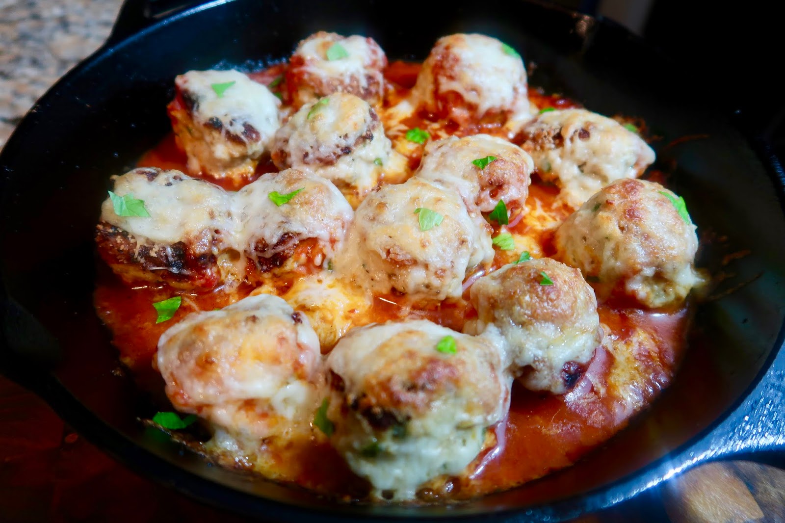 lil Piece of Hart low carb Chicken Parm Meatballs