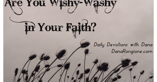 A Word Fitly Spoken: Are You Wishy-Washy in Your Faith?