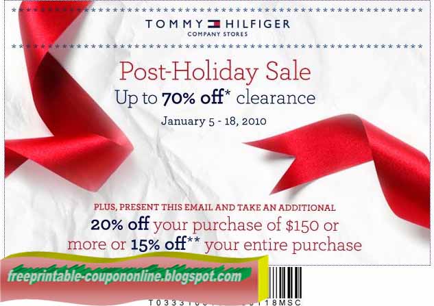 tommy hilfiger discount coupons in store