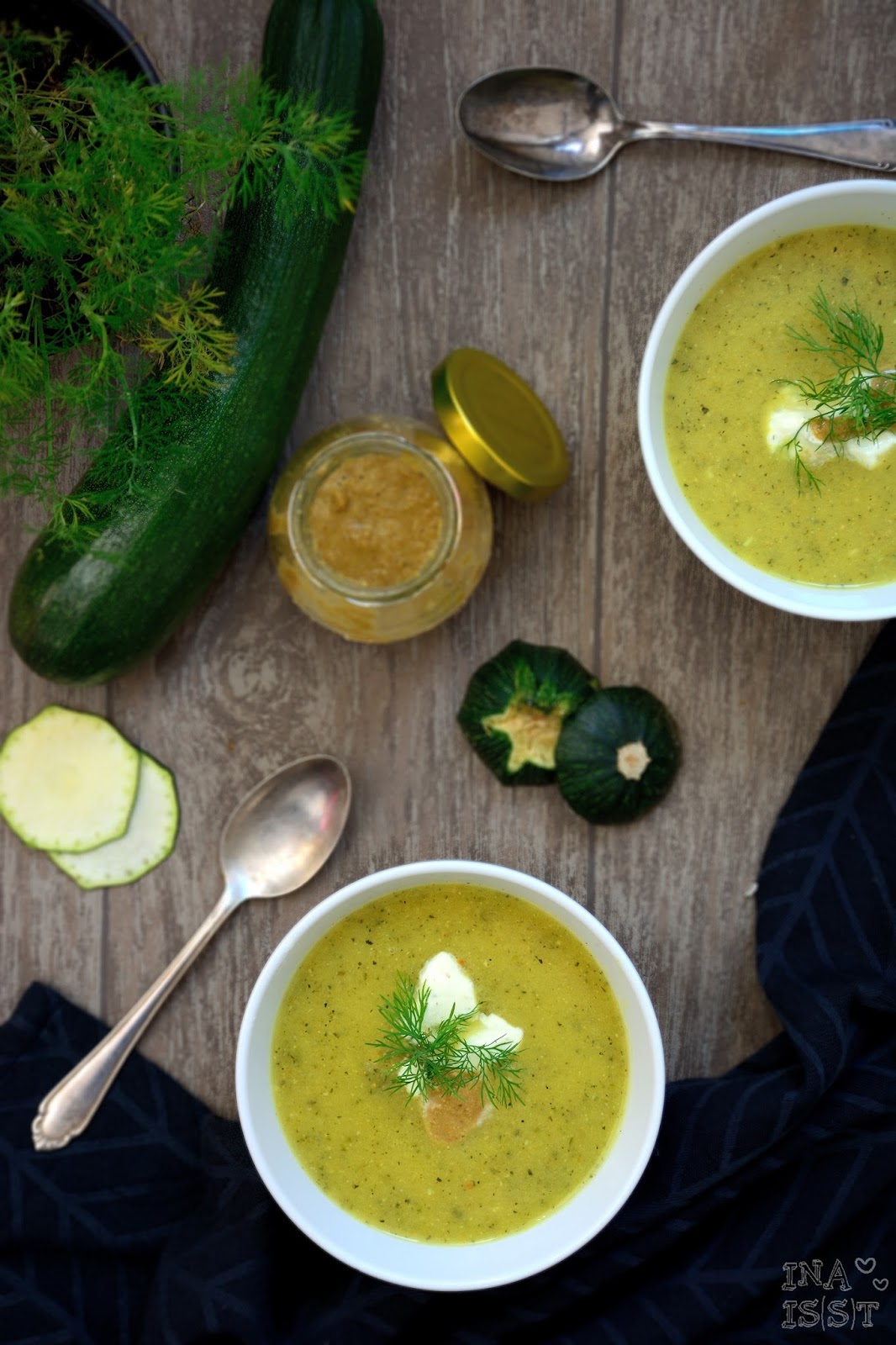 Ina Is(s)t: Zucchini-Senf-Suppe mit Dill / Zucchini soup with mustard ...