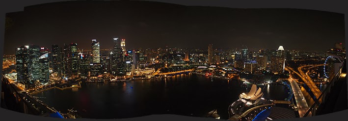Panorama from Shy on 57, Marina Bay Sands