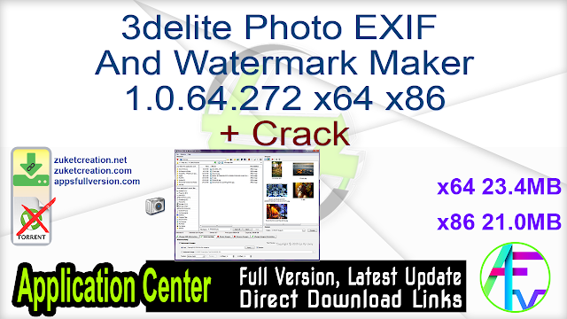 3delite Photo EXIF And Watermark Maker 1.0.64.272 x64 x86 + Crack 3delite Photo EXIF And Watermark Maker 1.0.64.272 x64 x86 + Crack