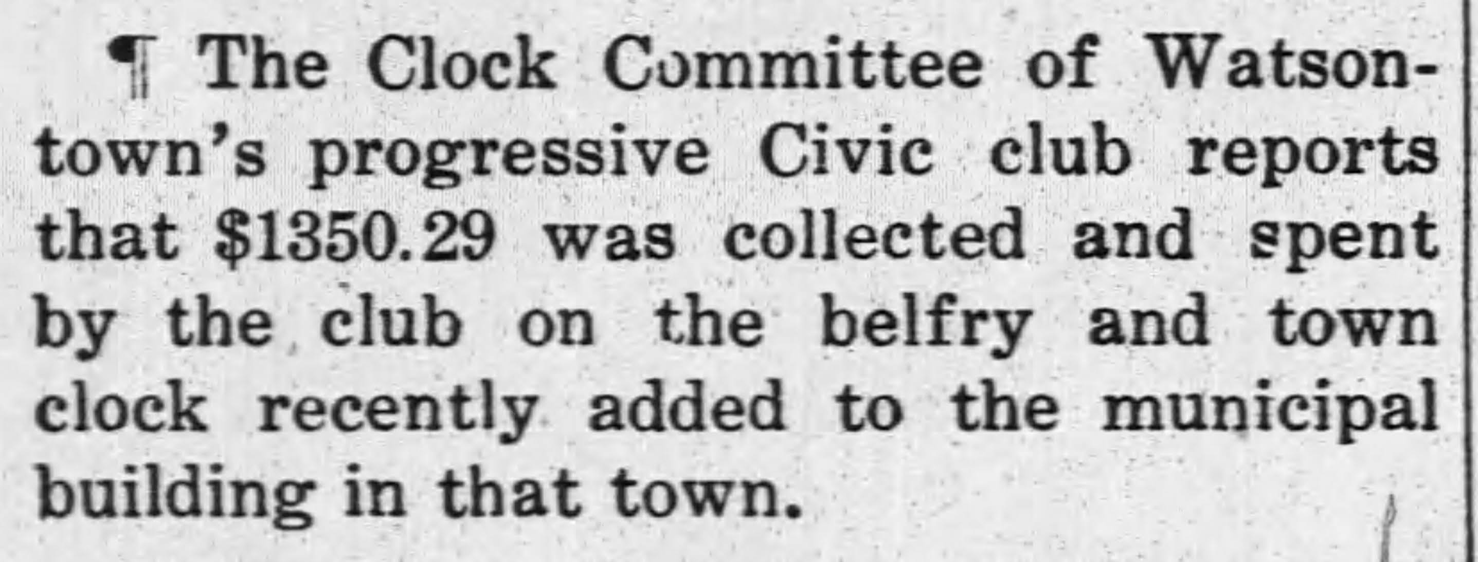 Valley Girl Views The Watsontown Borough Building & The Town's First Clock