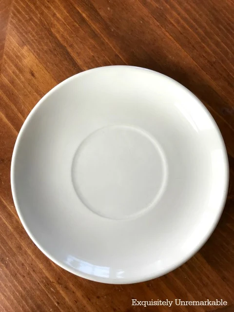 Clean white plate