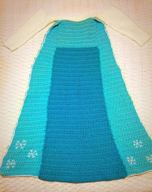 Elsa Crochet Princess Dress Blanket Pattern!