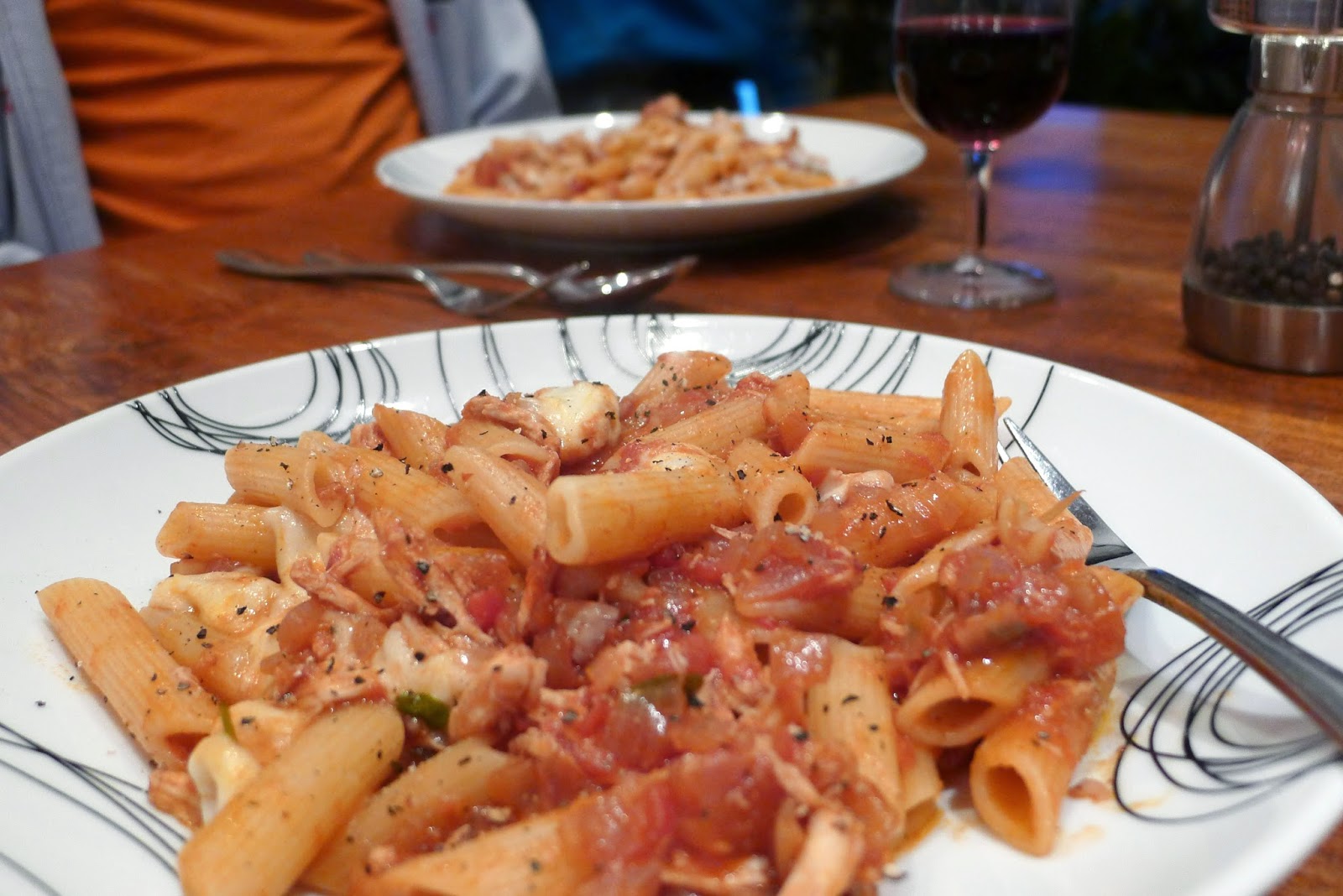 Culinary Adventures in London Chicken & Mozzarella Arrabbiata