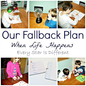 Our Montessori homeschooling fallback plan when life happens.