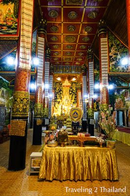Interior of Wat Hia in Pua, North Thailand