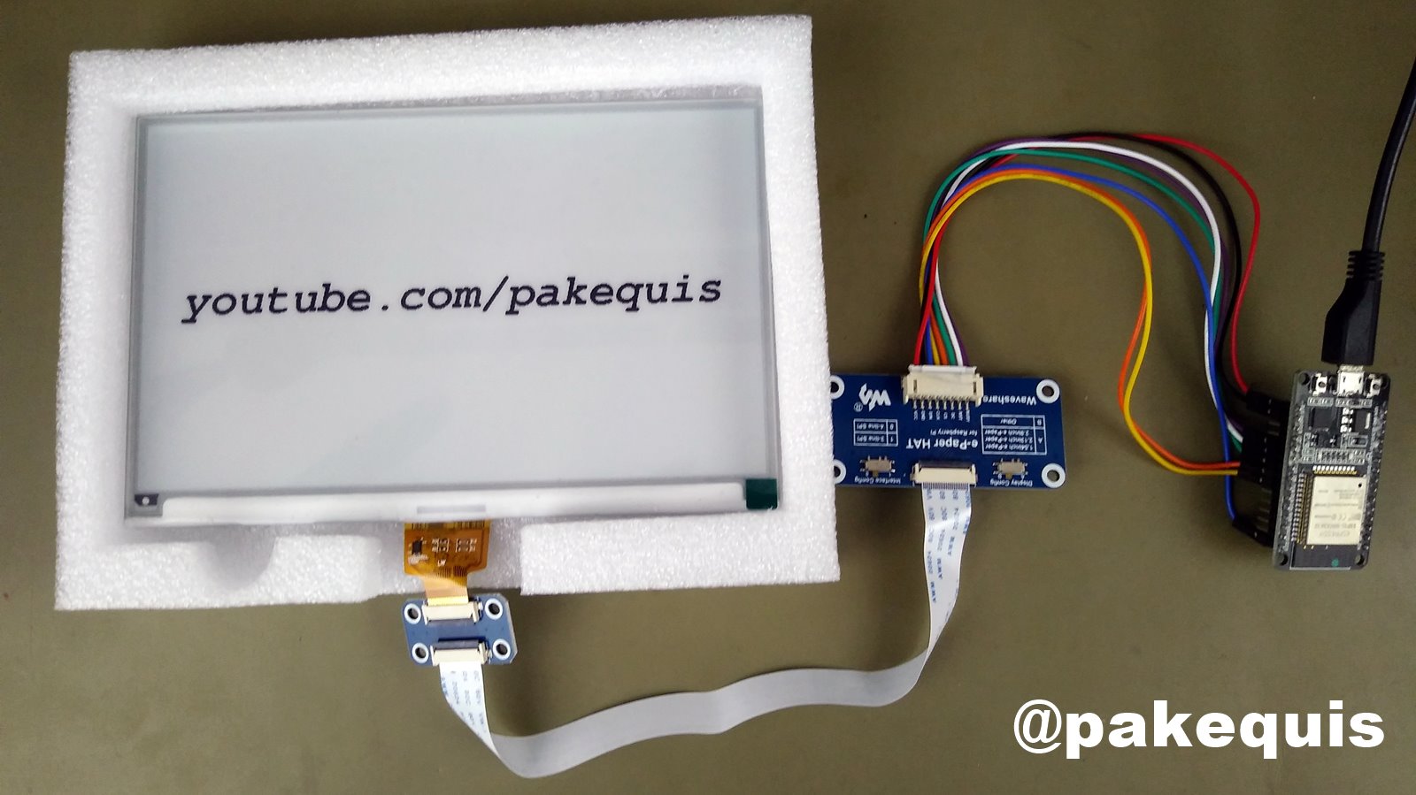 Pak quis uma tela de e ink de 7 5 polegadas da waveshare primeiros