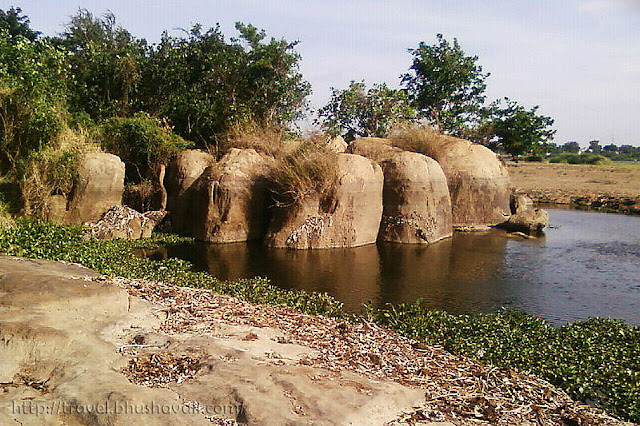 Agasthiar Paarai near Kodumudi in the banks of river  Cauvery