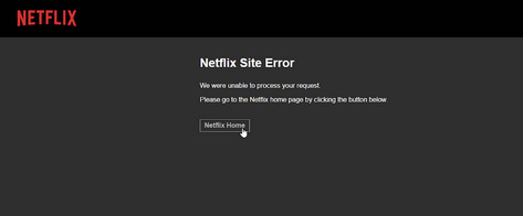 خطأ في موقع Netflix