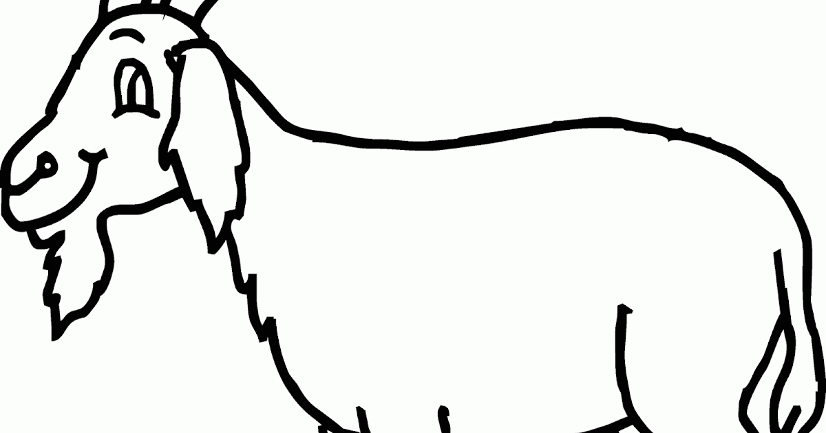 Mewarnai Gambar Kambing Berjenggot Senyum Tipis - Contoh