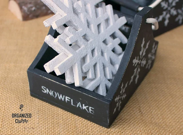 Upcycled CLEARANCE Sale Unfinished Wood Decor #stencil #snowflake #upcycle #clearancefinds #Christmasdecor
