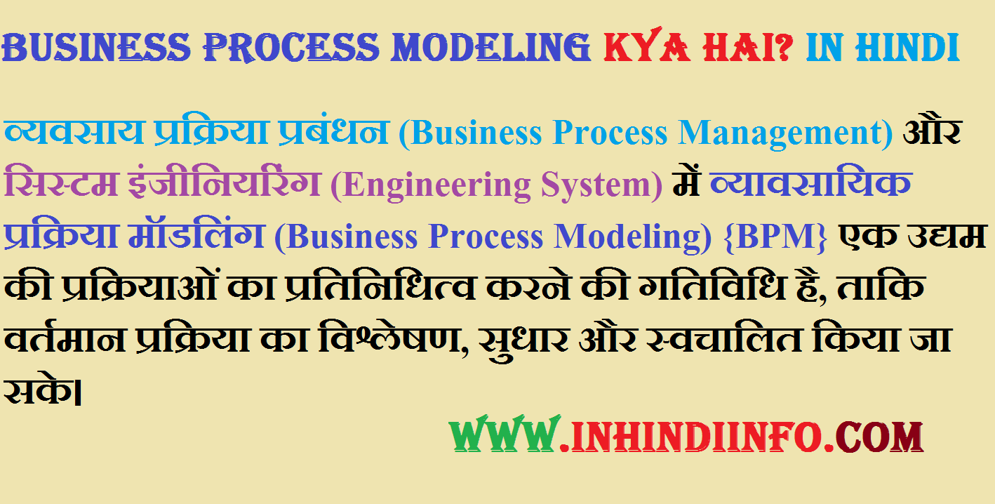 What is Business Process Modelling in Hindi?